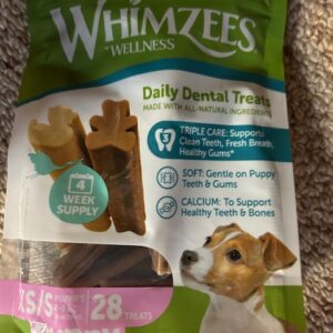 Whimzees Daily Dental Treats XS /S puppy  Bag of 28 treats